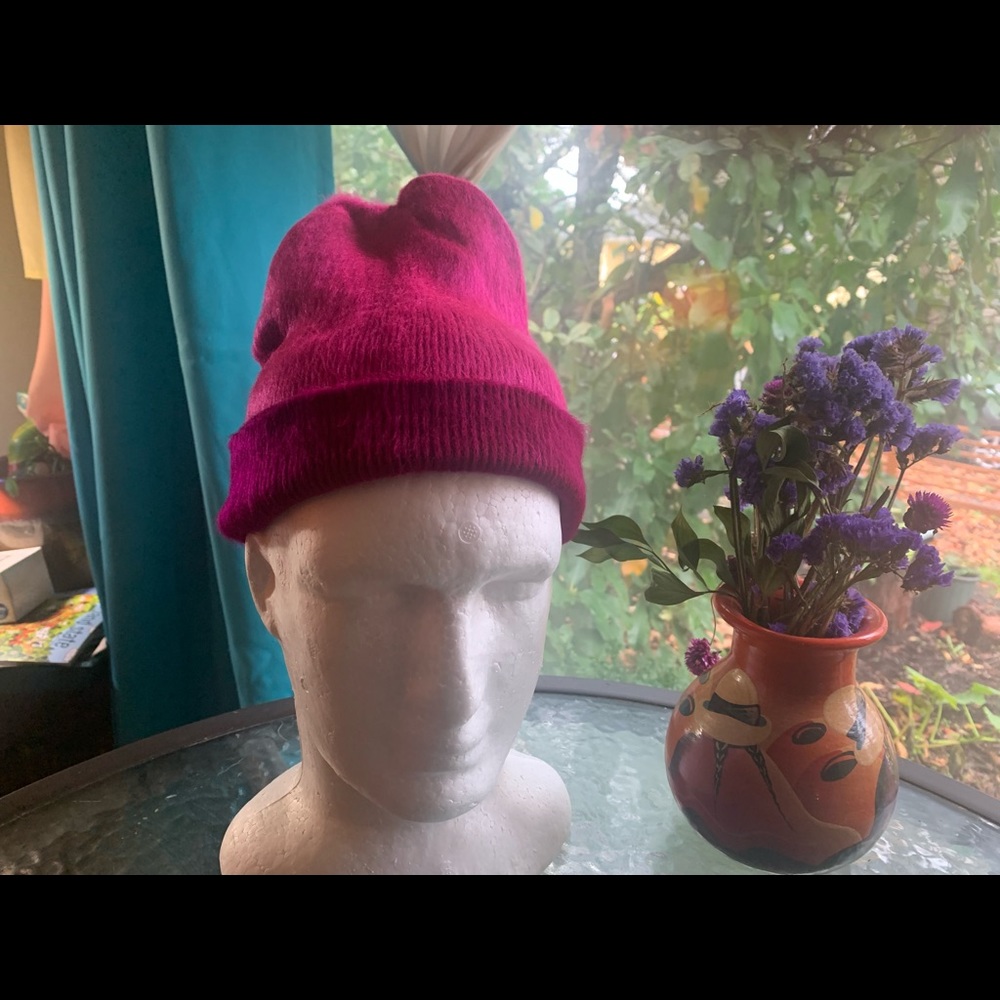 COPY - Brand New Alpaca Beanie Hat Reversible Soft Double Layer Warm Ruby Fuchs…